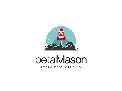 Beta Mason icon logo mascot rocket vector