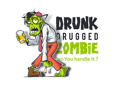 Zombie funny logo mascot vector zombie