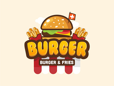 Burger Plus branding burger logo restaurant vector