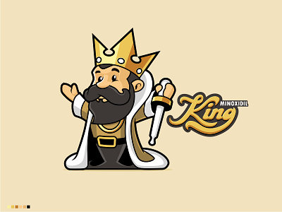 Liquid King brown liquid logo vape vector