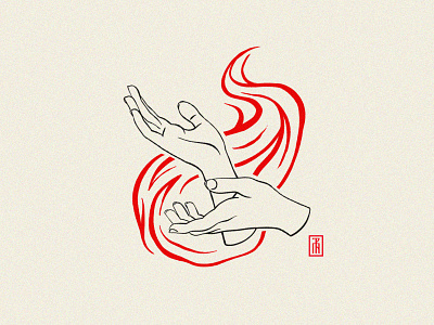 Twin Peaks Tattoo #2 design digital etch fire gesture hands illustration laura palmer linework minimal photoshop tattoo twin peaks