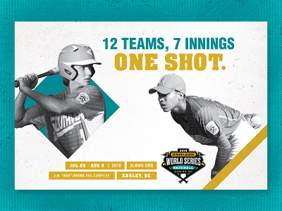 Senior League World Series 2018 Poster #2 baseball baseball card design graphic design grunge poster poster design sports sports branding sports design sports logo texture vintage
