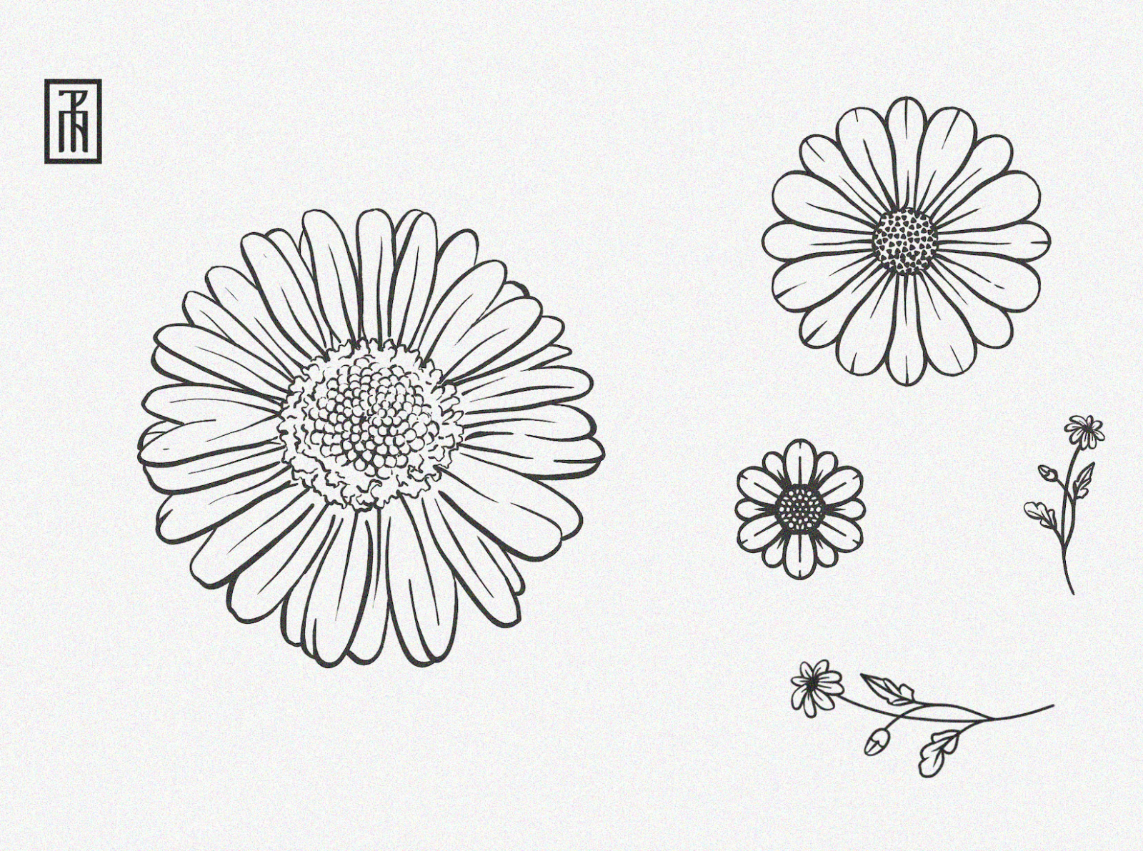 Daisy Tattoo Vector Images over 1300