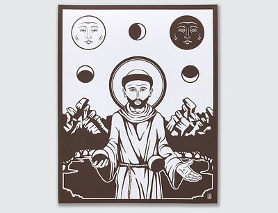 Saint Francis, Juggler of God art catholic design digital eastern esoteric icon iconography illustration mystical photoshop religious saint spiritual tattoo