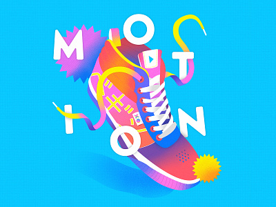 Motion 3d bright colorful concept art cute design flat graphic design icon illustration illustrator pattern photoshop simple sneaker texture tshirt typography vector vector graphic