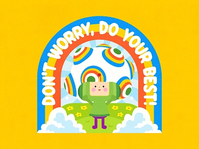 Katamari On The Rocks bright colorful cute cute illustration design graphic graphicdesign icon illustration illustration art japan katamari damacy nintendo nintendo fanart prince of all cosmos sticker texture typography vector vector graphic