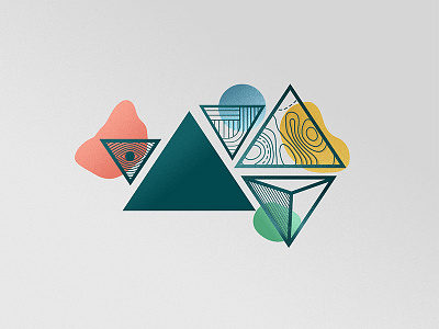 here and there color colorful eye flat geology geometric graphic design lines minimal noise organic pattern pattern a day shapes simple texture travel triangles vector vintage