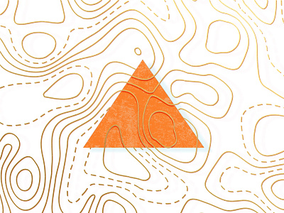 Topograph triangle bright busy color colorful design flat geometry graphic illustration illustrator lines nature orange pattern shape texture topography triangle vector weird