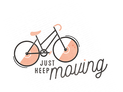 Keep Moving bicycle bike bike ride cycling design flat graphic desgin illustration illustrator lettering minimal motivation motivational phrase simple sketch sketching typography vector vector graphic