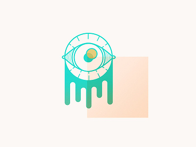 Spooky Eye abstract bright colorful design drip dripping experimental eye flat graphic graphic design illustration illustrator minimal occult print simple spooky texture vector