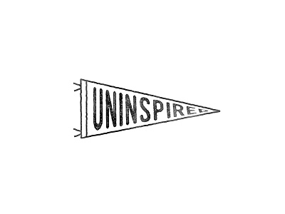 Uninspired banner black and white design design block flag flat frustrated graphic graphic design hipster illustration illustrator instagram pin design rough simple texture typography uninspired vector