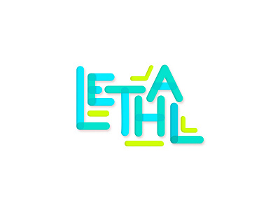 Lethal bright colorful design experimental flat graphic graphic design handlettering illustration illustrator lethal lettering neon play practice simple type typography vector weird
