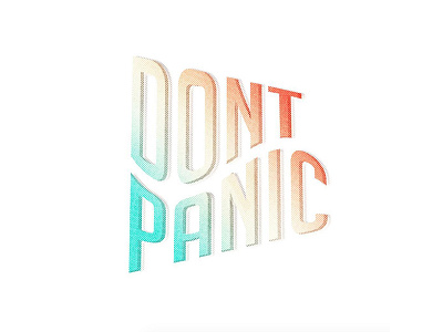 Just go with the flow colorful concept confidence fear flat fun gradient graphic design halftone lettering panic phrase play pop practice printing texture textured typography wave