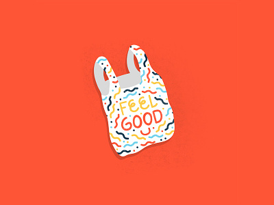 Feel Good bright colorful colors concept confetti design feel good fun gorillaz graphic lettering pattern positivity practice shopping shopping bag smile texture typography vector