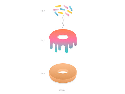 Donut Diagram bright building chart colorful concept cute desigh diagram donut flat fun gradient graphic illustration illustrator playful simple sweet texture vector