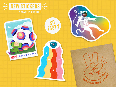 Sticker Store 2 3d agency brand branding cat color concept create cute doodle flat fun katamari damacy product promotional space sticker stickers vinyl visual