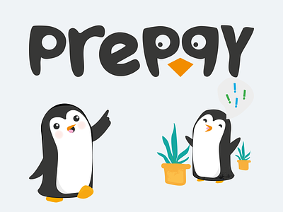 Preppy Eventmanager App Logo illustration logo penguins