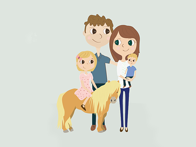Family portrait characters familyportrait illustration pony portrait