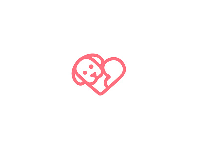 I *heart* dogs design dog heart icon like lines logo love mark outline pup puppy