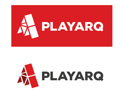 Playarq Logo fixed type logo perspective playarq