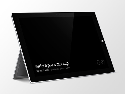 Microsoft Surface Pro 3 - PSD 3 freebie microsoft mockup pro psd surface