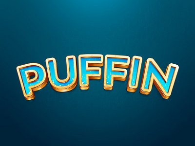 Puffin logo 3d brilli brilli cold illustration logo puffin