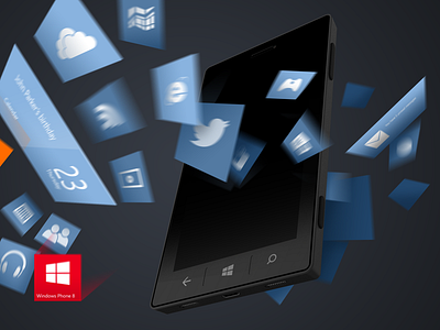 Windows Phone 8 presentation 8 icons phone surface windows