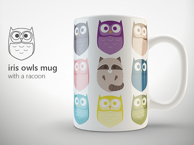 Iris Owls Mug colors iris mug owls