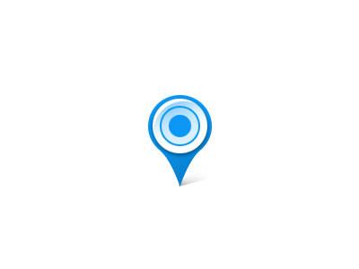 Blue pushpin current location map pushpin