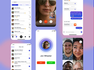 Chatting and video calling app call chatting app social app ui video calling