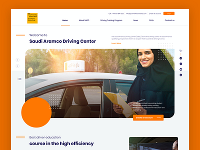 Saudi Driving Center driving driving school driving school website flat minimal saudi driving center