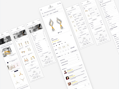 jewelry responsive webste app branding design minimal ui web website