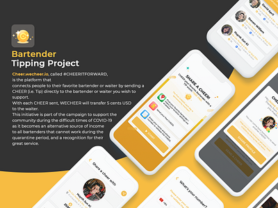 Bartender Tipping Project app design ui