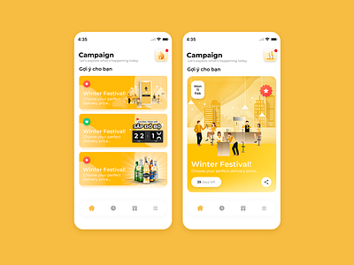 Campaign Beer App app branding design illustration ui