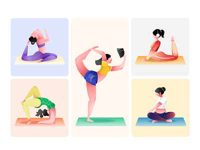 Yoga design illustration ui vector