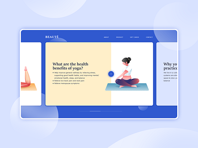 Balance Yoga Web design illustration ui web