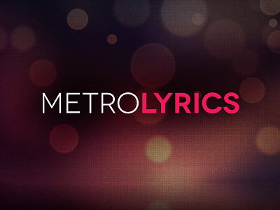 Metrolyrics branding dark design letters logo redesign web