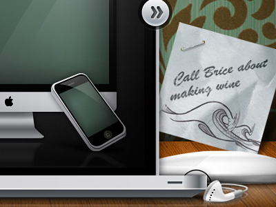 Desktop hand drawn illustration iphone vector web