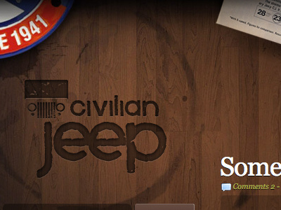Civilian Jeep blog design logo web