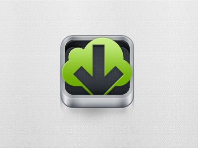 Down In Tray app design download icon texture