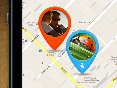 Locations app iphone location logo map ui