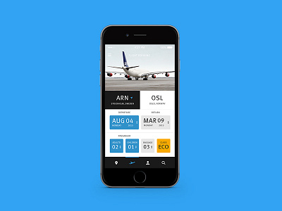 SAS - Corporate Design Concept / Booking App