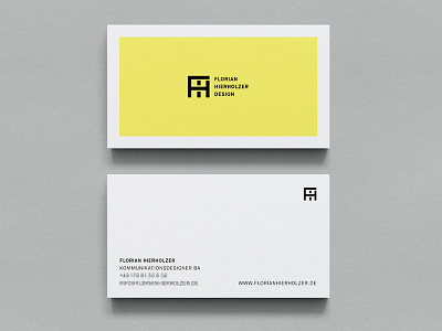 Florian Hierholzer Design - Business Card brand brand design business card corporate design corporate identity design