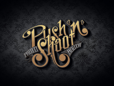 Push ‘n’ Shoot Logo branding design hand lettering logo