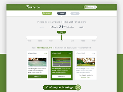 Tennis Court Booking System App