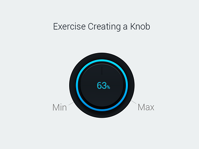 Volume Knob blue course design glow knob psd ui volume knob