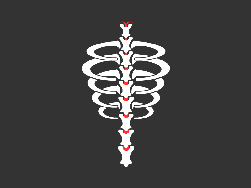 The Weird Ribcage anatomy animation flat gif icon medical ui