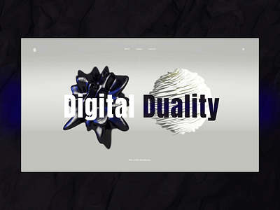 Digital Duality Agency [concept] 3d abstract animation c4d concept landing page motion simple ui web