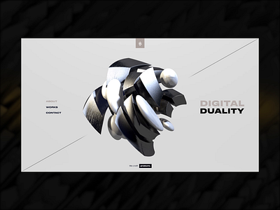 Digital Duality Agency [concept] 3d abstract animation c4d concept landing page motion simple ui web