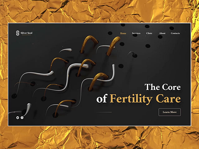 Silver Seed - Reproductive Medicine Center 3d abstract animation c4d concept landing page medical motion simple ui web